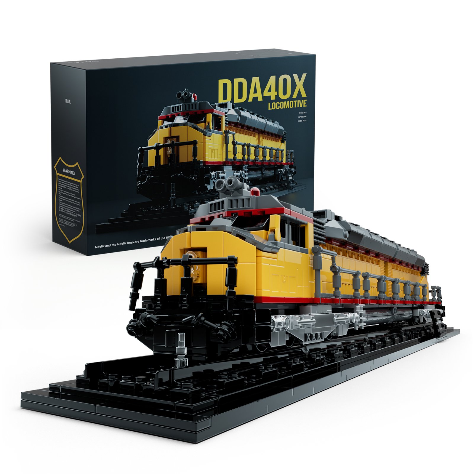 Nifeliz DDA40X Locomotive Steam Train Railways with Custom Building Block Set As Christmas Gifts for Teens and Kids